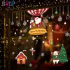 2022 Kerstmis muur Stcikers jaar raam decoratie Santa Claus home decor pvc vinyl muurstickers mode huis decoratie 211027