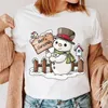 Frohe Weihnachten Plaid Baum Gedruckt Frauen t Shirt Mode Grafik frauen Top Kawaii T Damen Weihnachten T-shirt Harajuku Schwarz hemd 220304