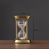 Andere Uhren Zubehör Drei-Säulen Metall-Sanduhr 15 Minuten Sand Timer 3 Farben Watch für Home Schreibtisch Dekorationen