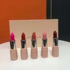 2021 equipo 5pcs/set del labio del color de Kollection del lápiz labial mate determinado de la marca 5 con la caja de regalo rosada