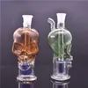 Mini Skull Glass Bong Oil Burner Pipes Shisha Hookah Dab Rig Rökning Vatten Pipe Filter Bägare Bubbler med 10 mm manlig glasoljebrännare rör och slang