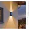 Décoration Solaire Jardin Lumières RVB Couleur Changeante Étanche Mur Lampe Solaire Éclairage Pour Passerelle Clôture Escaliers