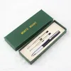 Stylos à bille Rose Gold Pen Clip 0.7mm Encre noire Écriture Papeterie Cadeau avec une boîte originale Fournitures scolaires et de bureau