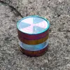 Zink Alloy Rökning Herb Grinder 63mm 4 Piece Metal Tobacco Grinder Smoke Grinders för handsked rörtillbehör