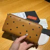 Korean fashion printed men's Long Wallet women's large capacity zipper wallet 8002344O