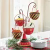 Diskplattor Christmas Tray Holiday Party Fruit Plate Dessert Candy Cake Stand Selfhelp Display Home Table Decor Ornament Tra1062355