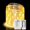 5/10M 50/100 LED Outdoor Rohr Seil Streifen String Licht RGB Lampe Weihnachten Home Decor Weihnachten Lichter-8 modus Wasserdichte Girlande