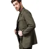 Mäns casual blazers designer mode militär stil ren bomull man jacka kappa män kläder jacka af16609 220310