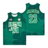 St Vincent Mary Fighting Irish Jersey High School LeBron James 23 Marble Basketball CROWN Black Brown Green Team Color All Stitching Sport Breathable Top Quality