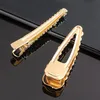 Gold Bling Haarspangen Haarspangen Einfache Kristall Bobby Pins Clip für Frauen Mädchen Modeschmuck Will und Sandy7616344