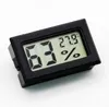 أسود / أبيض FY-11 مصغرة الرقمية LCD بيئة ميزان الحرارة الرطوبة الرطوبة متر في الغرفة الثلاجة الثلاجة iceBox SN587