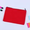 20x14.5cm Colorful Canvas Bags for Crafts Blank DIY Canvas Makeup Bags Pen Pencil Case Cotton Canvas Zipper Bag