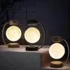 Nattljus 3d LED Moon Light Floating Lamp Magnetisk Levitation Novell Lighting Levitating Sovrum Decoration
