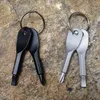 مفكات مفاتيح مفاتيح مفاتيح الجيب في الهواء الطلق 2 ألوان Mini screpched set حلقة مفتاح مع Phillips key key pendants الشخصية الخاصة