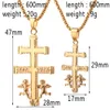 Collana di design Gioielli di lusso Cattolico Caravaca Crocifisso Russia ortodossa Ciondolo croce con Cherubino Angelo cristiano