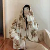 Joinyouth Cartoon Bear Lamb Wool Women's Hooded Jacket Casual Oversized Tops Winter Clothes Woman Jackets Cute Korean Coats 210914