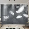 Custom Photo Wallpaper Modern Simple White Feather Murals Living Room TV Sofa Bedroom Home Decor Wall Painting Papel De Parede