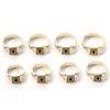 Cluster Rings Watch Shaped For Men Creative Enganement Wedding Band Ring Gold Party con taglia 6-13 Moda maschile Gioielli alla moda