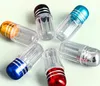 Pigułka Butelka Wyczyść Puste Przenośne zagęszczone plastikowe butelki Capsule Capsule z kolorowym uchwytem śrubowym uchwytu do przechowywania