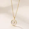 Pendant Necklaces Fashionable Geometric Round Women's Necklace Heart-shaped Collarbone Chain Wholesale Korean Jewelry Party Gift