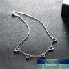 Doteffil 925 sterling silver fem hjärta kedja halsband för kvinnor charm bröllop engagemang fest mode smycken fabrik pris expert design kvalitet senaste stil