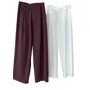 Autumn And Winte Fashion Casual Solid Color High Waist Wide Leg Trousers Loose Slimm Long Pants Women SF456 210421