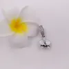925 Sterling Silber Perlen Orchidee Weiß Emaille Charms Passend für europäischen Pandora-Stil Schmuck Armbänder Halskette 791554EN12 AnnaJewel