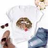 شفاه مثير تصميم النساء الصيف Tirt Tops White Womens Cute Sleeves Sleeves Girls Girls Mate Printed Size S-3XL جودة عالية