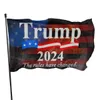 90 x 150 cm Bandiera americana Trump Flag Banner Outdoor Indoor banner personalizzato Bandiera 3 * 5 FT 2024 Bandiere presidenziali americane via mare DAF118
