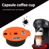 Tazza universale per capsule di caffè con spazzola per cucchiaio, riutilizzabile, riutilizzabile, filtro di ricarica per capsule di caffè, per macchina Bosch-s Tassimo 210284W