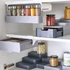 Kitchen Storage & Organization Home Self-adhesive Wall-mounted Under-Shelf Spice Organizer Bottle Rack Supplies In Stock
