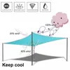 Shade 2 Pcs Waterproof Triple-Cornered Sun Shelter Awning Parasol Canopy Garden Patio Sail Cloth-Green & Light Green