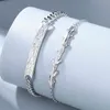 Brushed Smart Bracelets For Coupl Lovers Men's Women's Charms Gift Mettalic Ornaments Anniversary Jewelry Chain Accsori