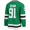 2022 Reverse Retro Mens 91 Tyler Seguin Hockey Jerseys 21 Jason Robertson 14 Jamie Benn 4 Miro Heiskanen 2.0 Black Green Winter Classic Jersey