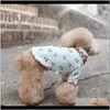 Ropa Suministros para mascotas Home Garden Drop Delivery 2021 Camiseta de algodón Primavera Otoño Ropa Pijamas Gato Cachorro Chihuahua Yorkie Perro pequeño Costu