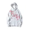 Cherry Blossom Sakura Skriv ut Tröjor Harajuku Oversized Streetwear Sweatshirts Höst Män / Kvinnor Bomull Hoodies CS704 211109