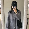 Oversized Sorduroy Koszula Kobiety Long Bluzka Kurtka Jesień Zima Plus Rozmiar Bluzki Casual Damskie Topy Blusas Koreański 210519