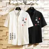 أزياء كوريا تصميم هاواي بيتش قصيرة الأكمام أسود أبيض عارضة قمصان الرجال طباعة بلوزة الصيف الملابس المعتاد 5xl 6xl 210721