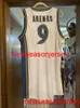 Сшитый #9 #9 Gilbert Arenas вышивая майка размер XS-6xl Custom Любые номера имени баскетбольные майки