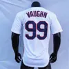 99 Ricky Vaughn Jersey White Turn Back 1995 Navy Pullover Rosso Grigio Crema Taglia S-3XL