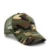 Chapeaux d'extérieur Camouflage Casquette de baseball Camo Mesh Hat Chasse Camping Sunhat Tactical 27RD