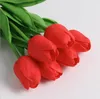 14 colores tulipanes blancos flores artificiales PU ramo de tacto Real falso para decoración de boda hogar Garen