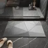 Diatom Çamur Mat Kaymaz Banyo Halı Emici Banyo Paspasları Geometic Bathtube Paspas Yan Ayak Pedi Alfombra Tapis Salle de Bain 220301