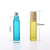 10ML Printing Roller Fles Glazen Flessen Reizen Draagbare Parfum Essentiële Olie Fles Mini Macaron Kleur Glazen lege Fles