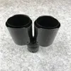 1 Piece Glossy black Carbon fiber AKrapovic Exhaust pipe Fit for all cars Stainless steel Ak Muffler tip