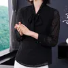Abbigliamento moda coreana abbigliamento donna top da donna plus size camicetta in chiffon a pois con fiocco camicetta harajuku donna 2914 50 210527