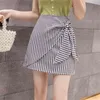 ファッション弓スカート女性のハイウエストスリム不規則なALINE韓国衣料品ファルダターノスカートP367 210527