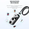 ROCK 2 in 1 Splitter 5.4A 100W USB Car Power Adapter PD Type c Charger Auto Cigarette Lighter Charging