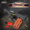 Militär WW2 Vapen Moc Motoriserad pistolbyggnadsblock AWM MAUSERS 98K Shotgun Benelli M4 Super 90 Maxim Glock C96 Ingram M10 MP5 QBZ 95 Uzi Desert Eagle Modell Bricks Leksaker