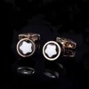 Camisa Dugariana para Homens Botões Botões Cuff Links Gemelos Alta Qualidade Redondo Rosa Ouro Do Ouro Abotoaduras Jóias